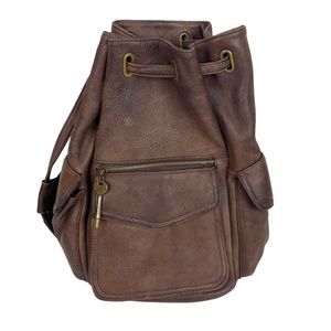 Fossil Vintage 7582 Brown Leather Backpack
